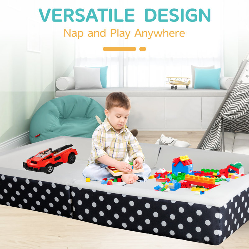 linor Cot Toddler Bed, 3in1 Toddler Floor Bed Portable, Foldable, and